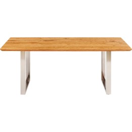 Table Symphony chêne chromé 160x80