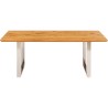 Table Symphony chêne chromé 160x80 cm Kare Design