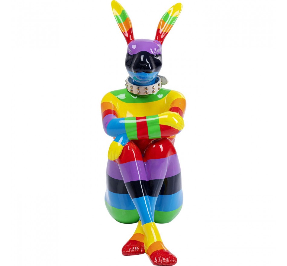 Deco Sitting Rabbit Rainbow XL 80cm Kare Design