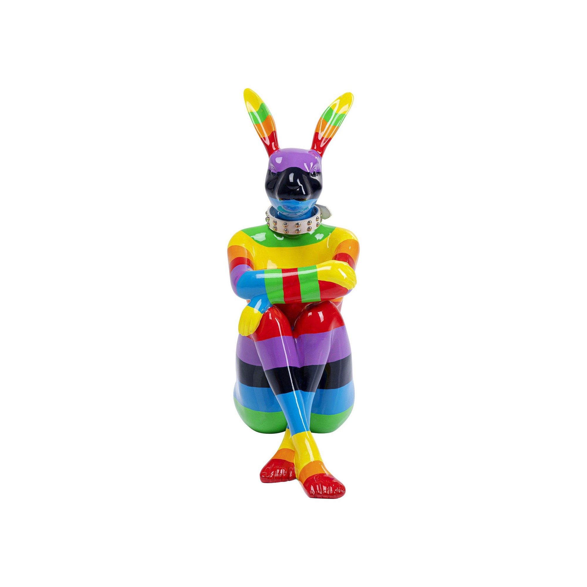 Decoratie Sitting Rabbit Rainbow XL 80cm Kare Design