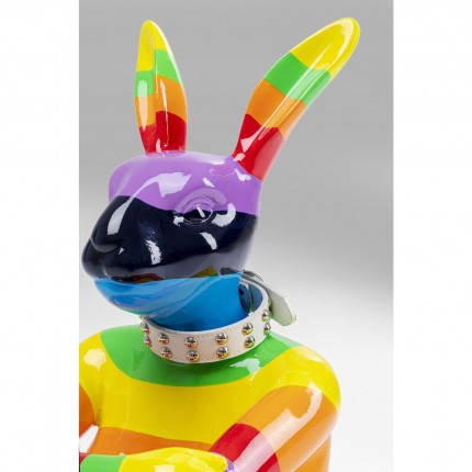 Decoratie Sitting Rabbit Rainbow XL 80cm Kare Design