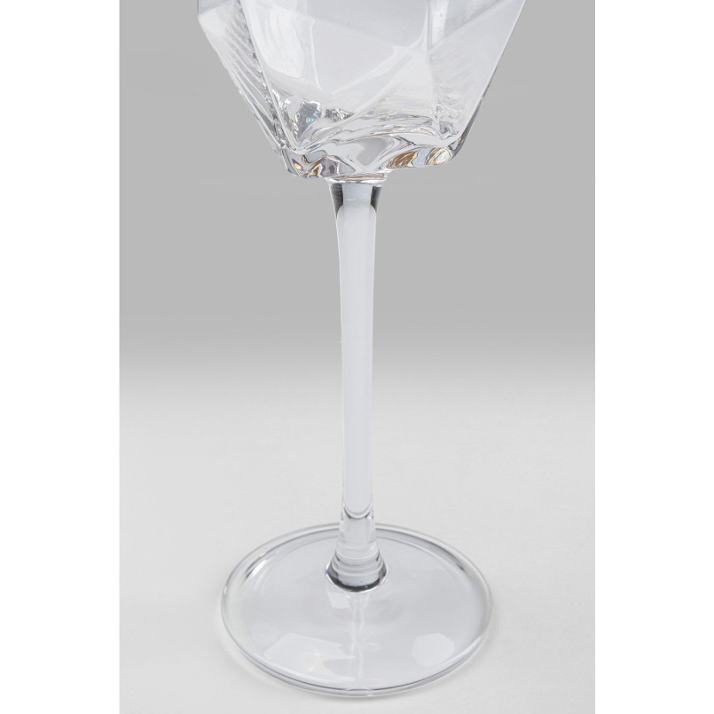 Flûtes à champagne Diamond Gold Rim set de 6 Kare Design