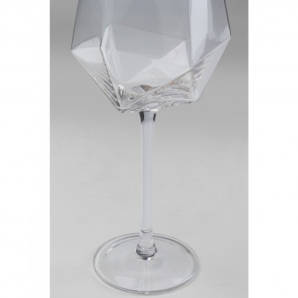 Wine Glass Diamond Gold Rim (4/Set) Kare Design