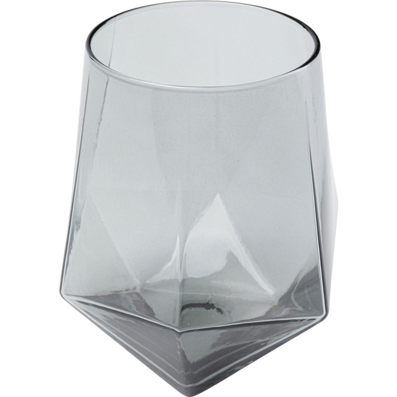 Verres à eau Diamond fumé set de 6 Kare Design