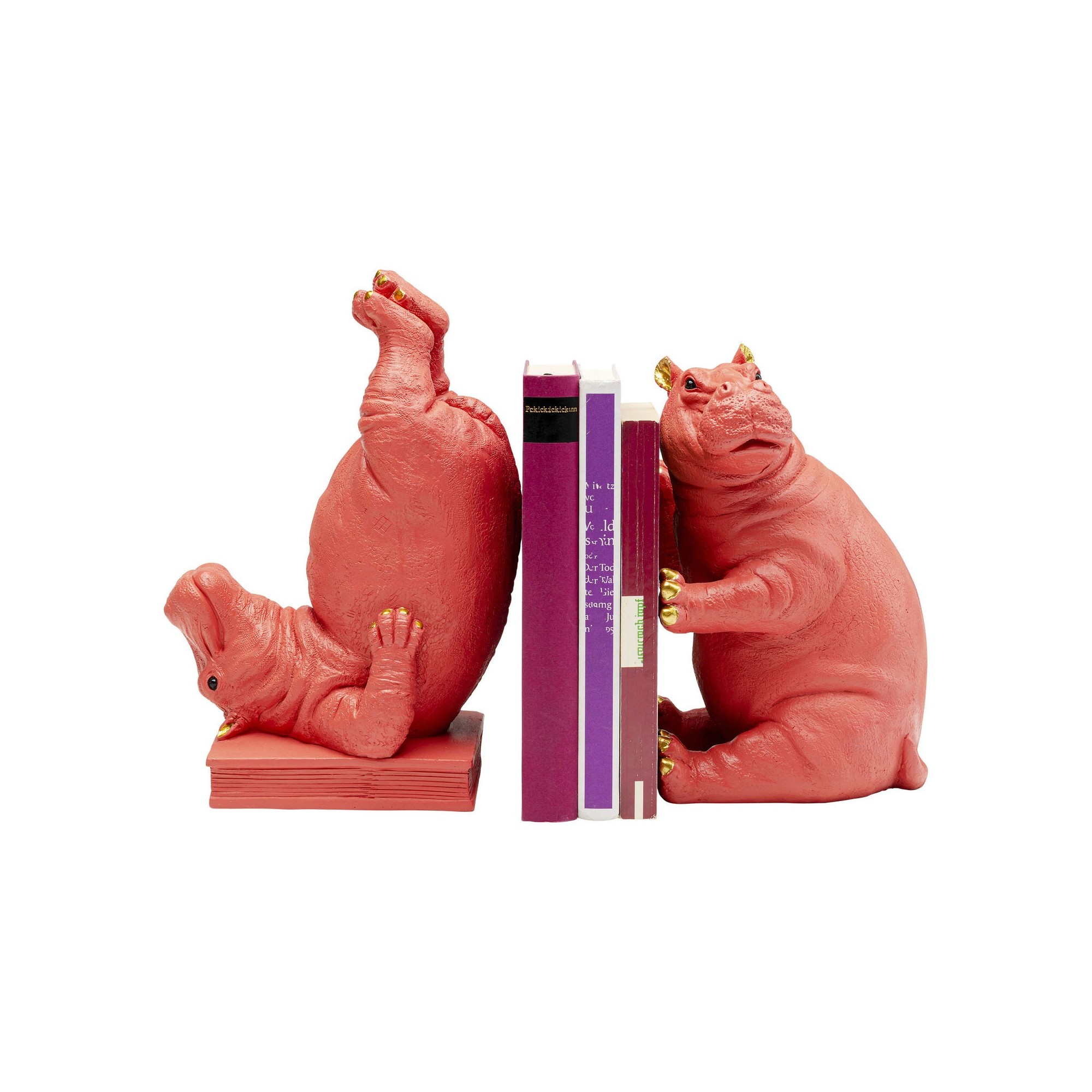 Serre-livres Hippo fuchsia (2/set)