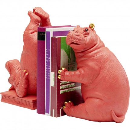 Boekensteun Hippo Roze (2/Set) Kare Design