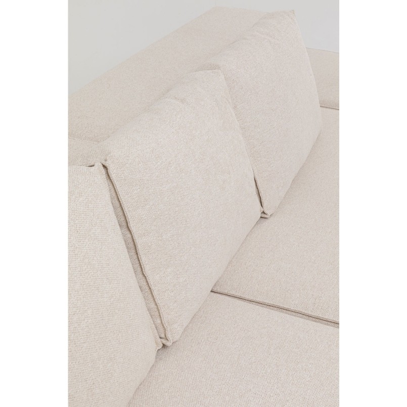 Canapé d'angle Infinity Ottomane gauche crème Kare Design
