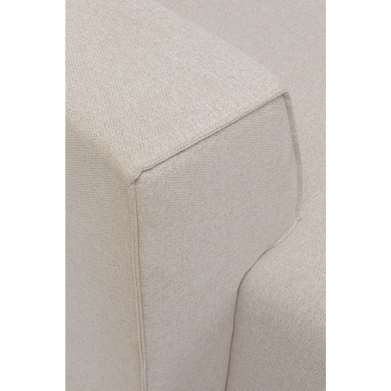 Canapé d'angle Infinity Ottomane gauche crème Kare Design