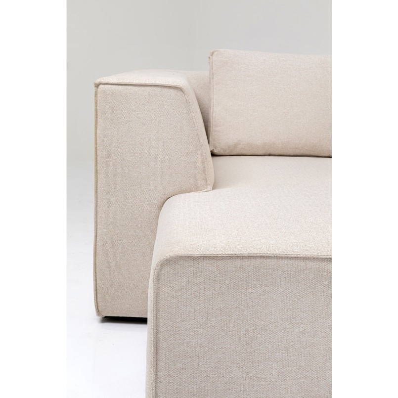 Canapé d'angle Infinity Ottomane gauche crème Kare Design