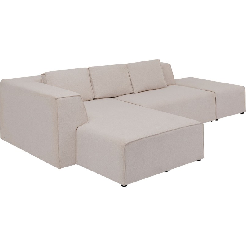 Canapé d angle Infinity Ottomane crème gauche