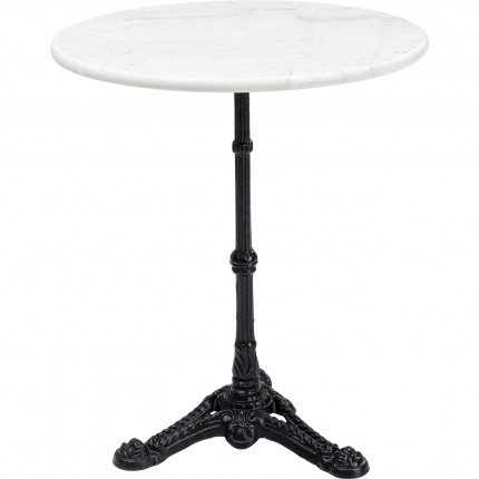 Table Bistrot round 60cm white marble Kare Design