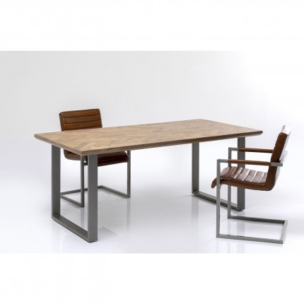 Table Parquet Steel 180x90cm Kare Design