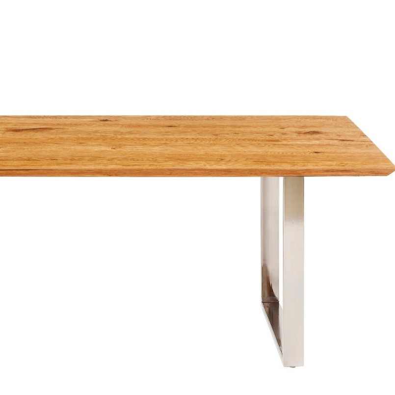 Table Symphony chêne chromé 160x80 cm Kare Design
