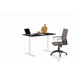 Bureau Office blanc noir 120x70