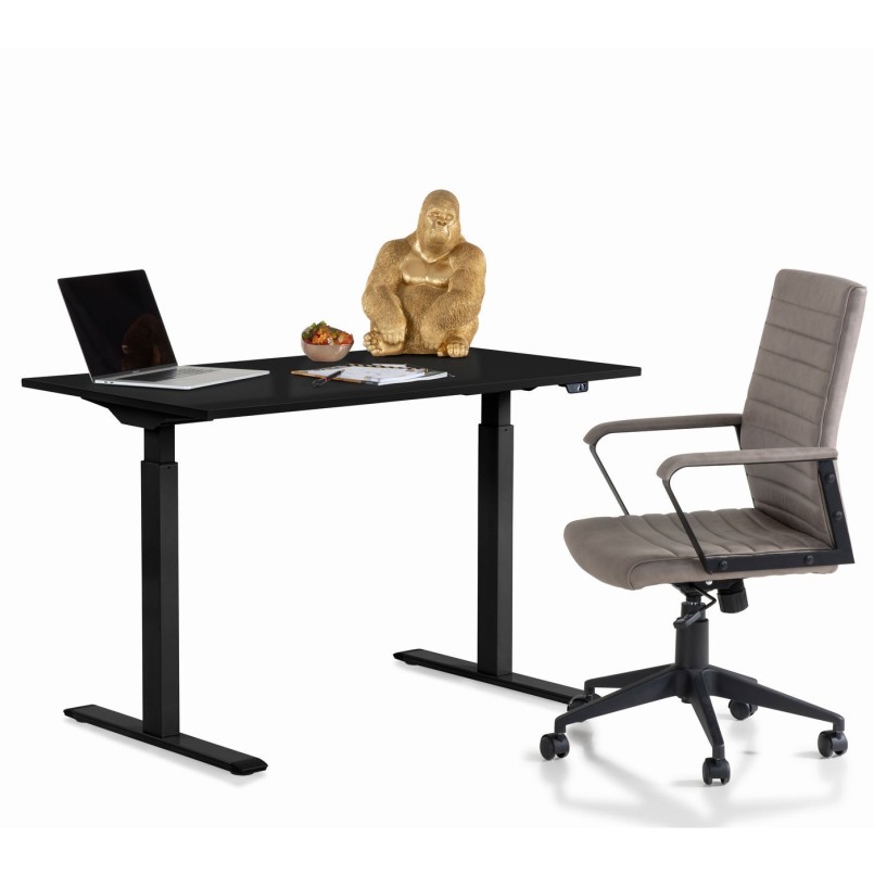 Desk Office Black Black 140x60cm