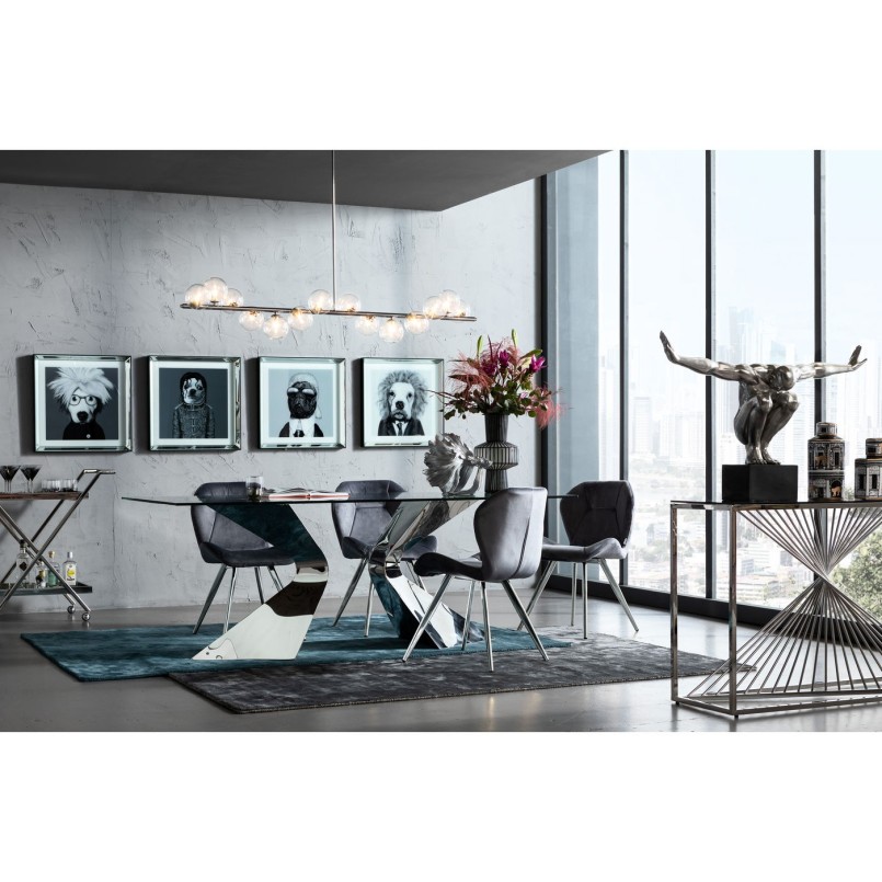 Table Gloria Chrome 200x100cm Kare Design