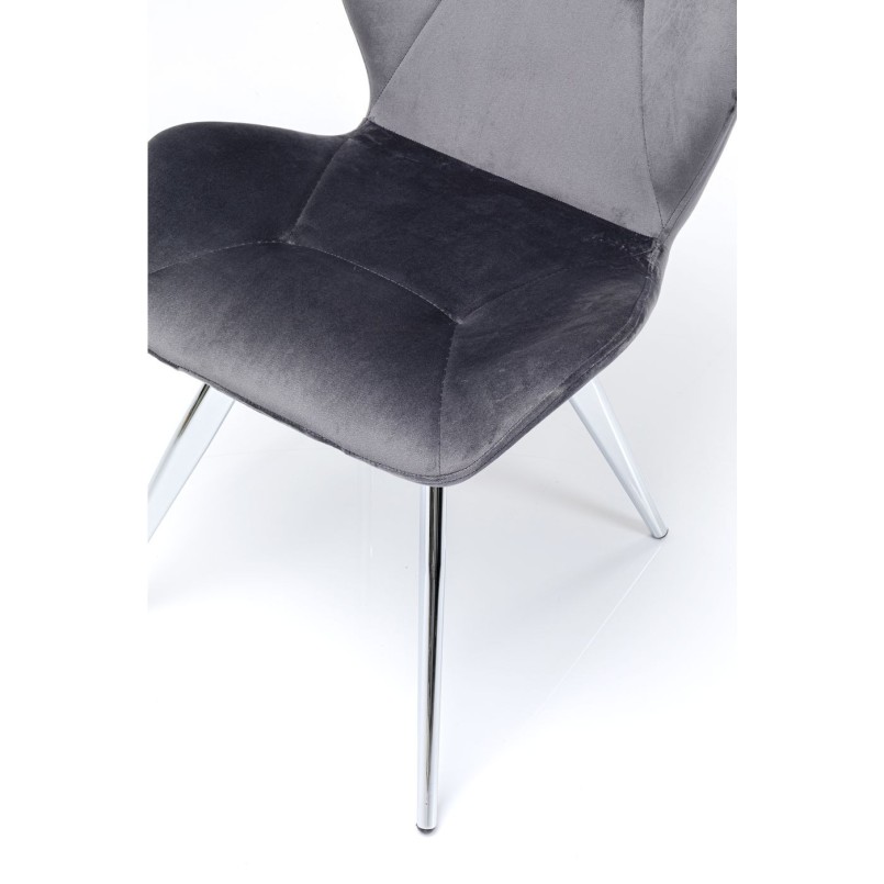 Chaise Viva gris-chromé