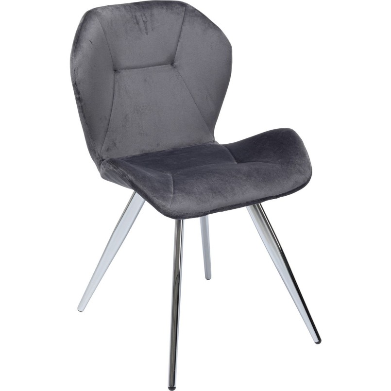 Chaise Viva gris-chromé