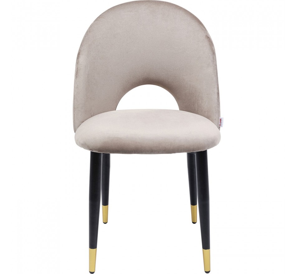 Chaise Iris velours beige Kare Design