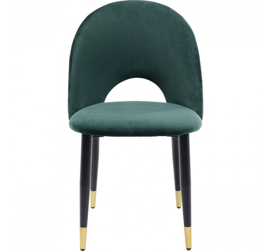 Green Velvet Retro Chair Iris Kare, Cut Out Dining Chair Velvet