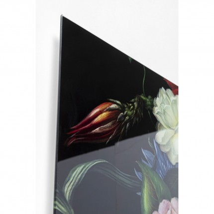 Picture Glass Pretty Flower Woman 100x100cm Kare Design