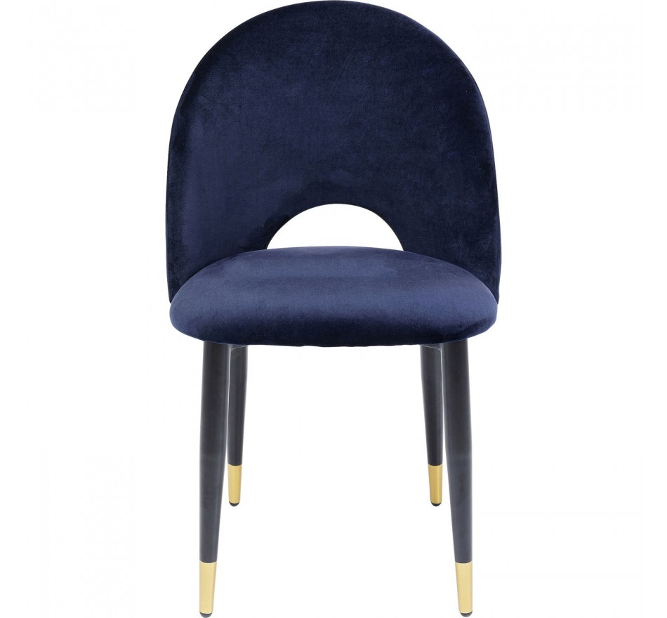 Chair Iris velvet blue Kare Design