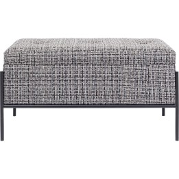 Banquette Buttons Storage noir-blanc PM