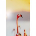 Tableau en verre Flamingo Family 80x80