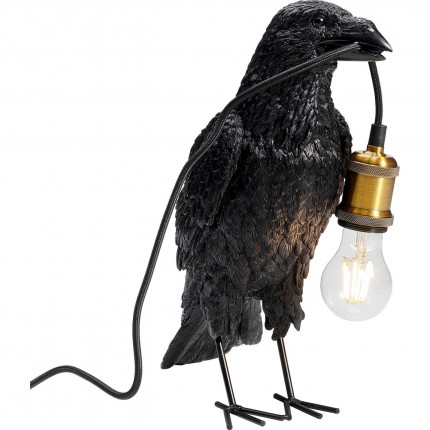 Tafellamp Crow Mat Zwart Kare Design