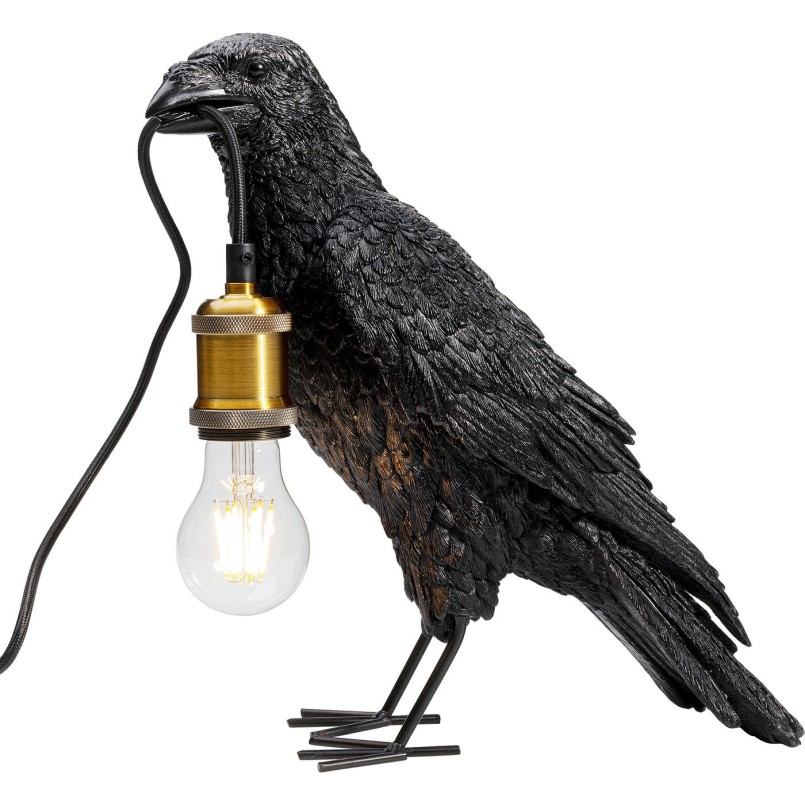 Lampe à poser Crow noir mat