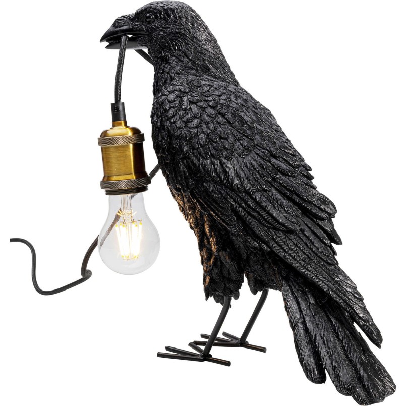 Lampe de table corbeau noir Kare Design