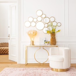 Spiegel Bubbles messing 93x138cm Kare Design