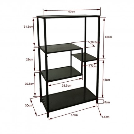 Shelf Loft 100x60cm Black Kare Design