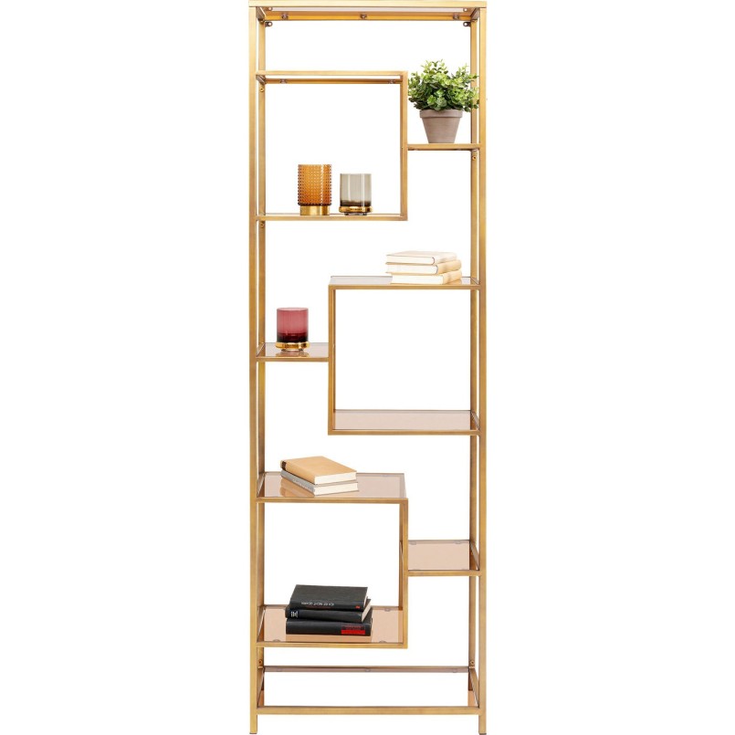 Etagère Loft doré 195x60