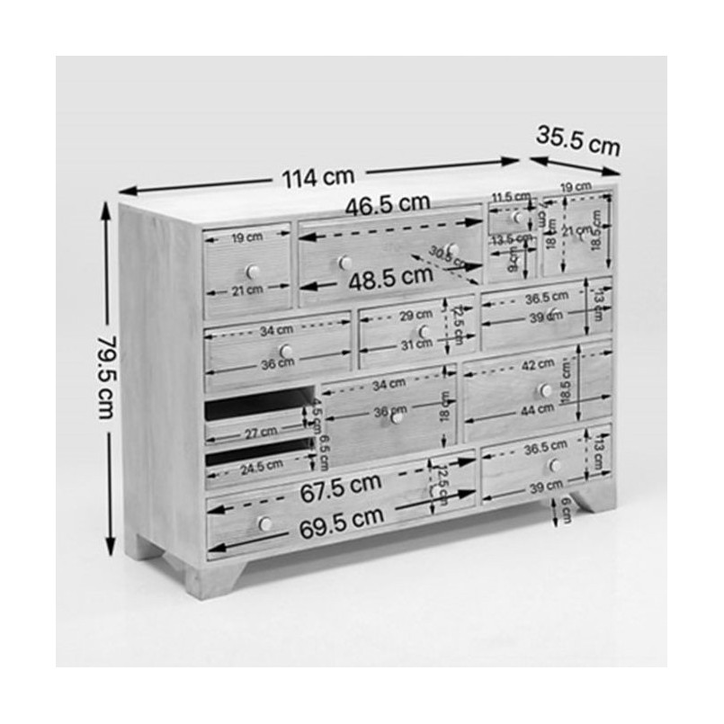 Dresser Puro 10 Drawers Kare Design