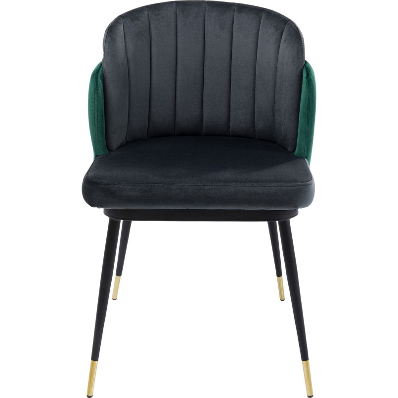 Chaise Hojas velours gris Kare Design