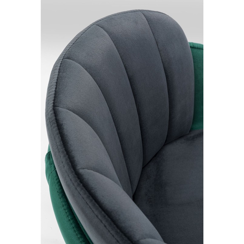 Chaise Hojas velours gris Kare Design