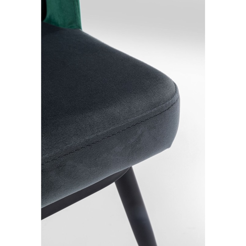 Chaise Hojas velours gris Kare Design