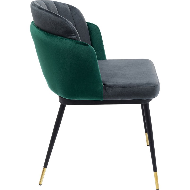 Chaise Hojas velours gris Kare Design
