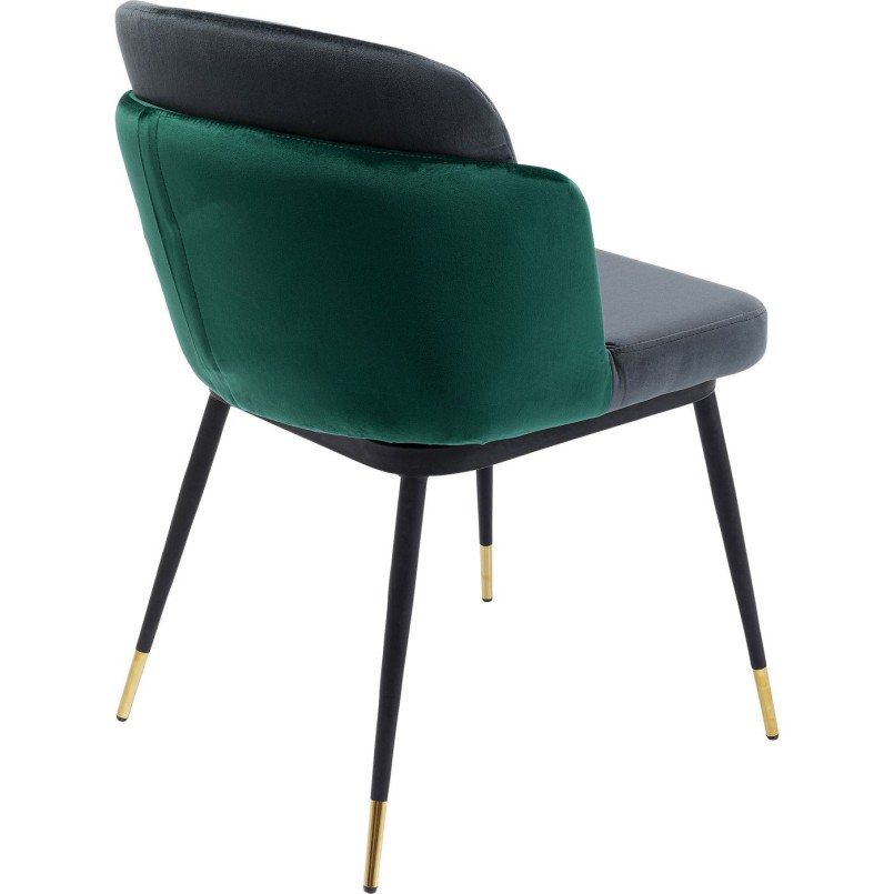 Chaise Hojas velours gris Kare Design