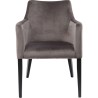 Chaise avec accoudoirs Mode velours grise Kare Design
