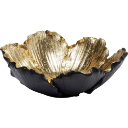 Coupe décorative Flower Bloom noir-doré Ø20