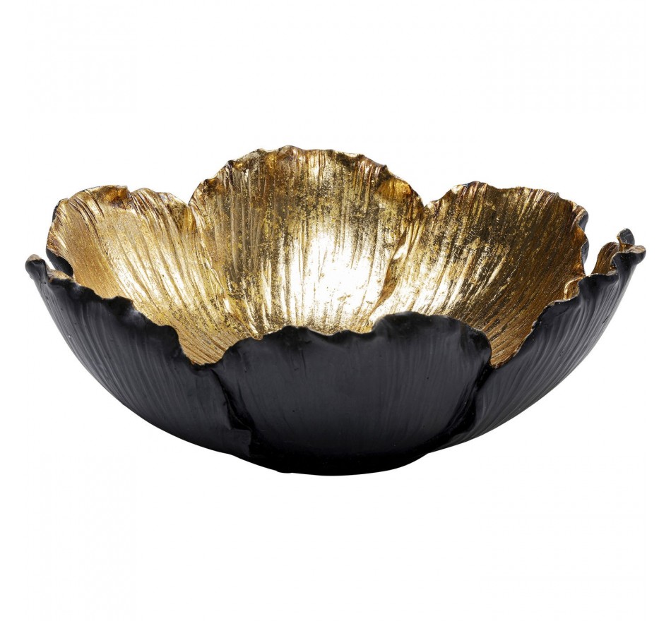 Beker Flower Bloom Zwart Gouden Ø25cm Kare Design
