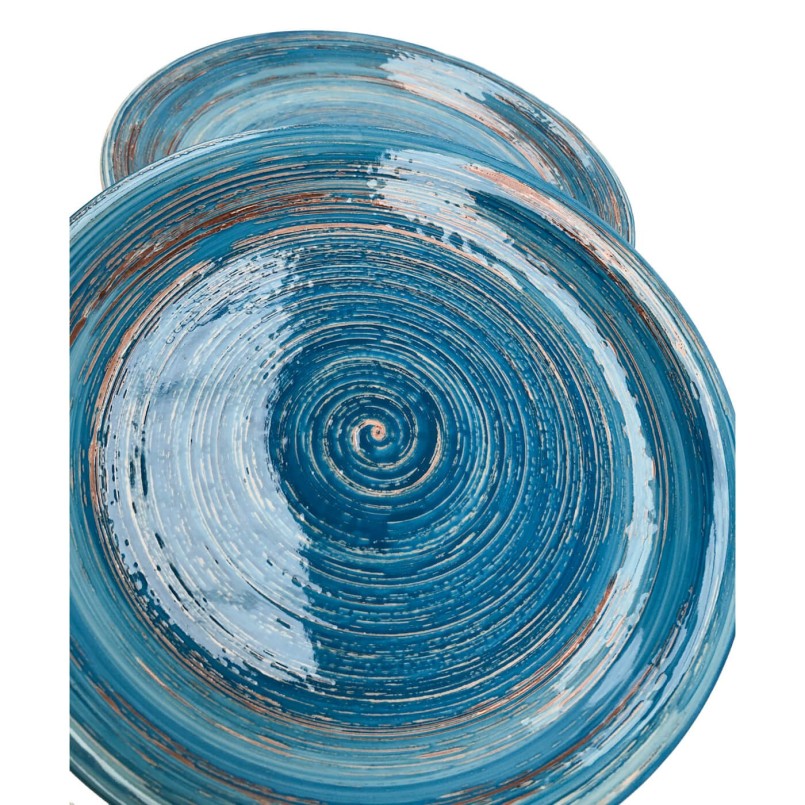 Assiette Swirl Blue 27cm 4/set Kare Design