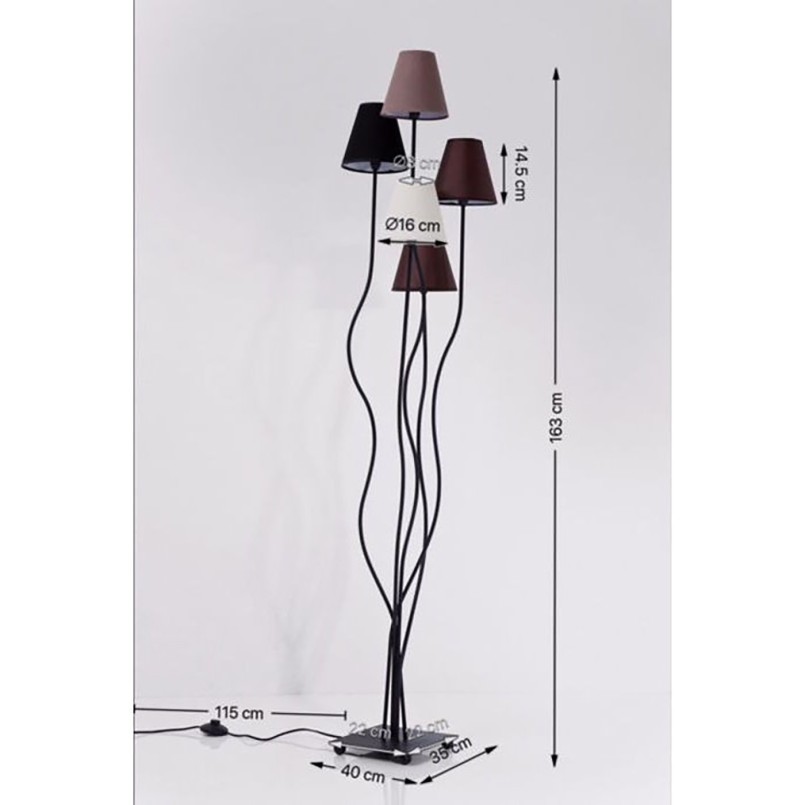 Lampadaire Flexible Mocca 5 bras Kare Design