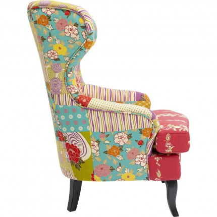 Armchair Wing Patchwork Red Kare Design