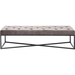 Bench Crossover Grey Black 150x40cm Kare Design