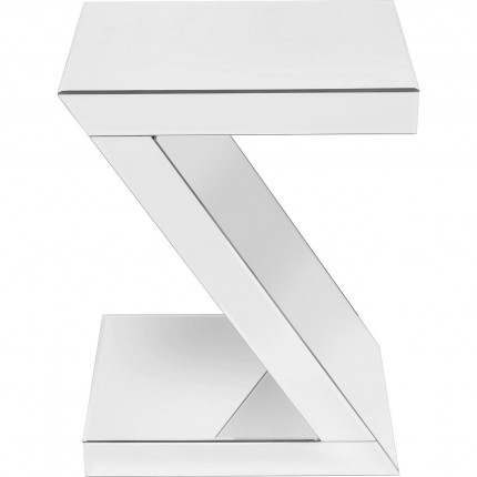 Z Shaped Side Table With Grey Mirror Luxury Z Kare Design