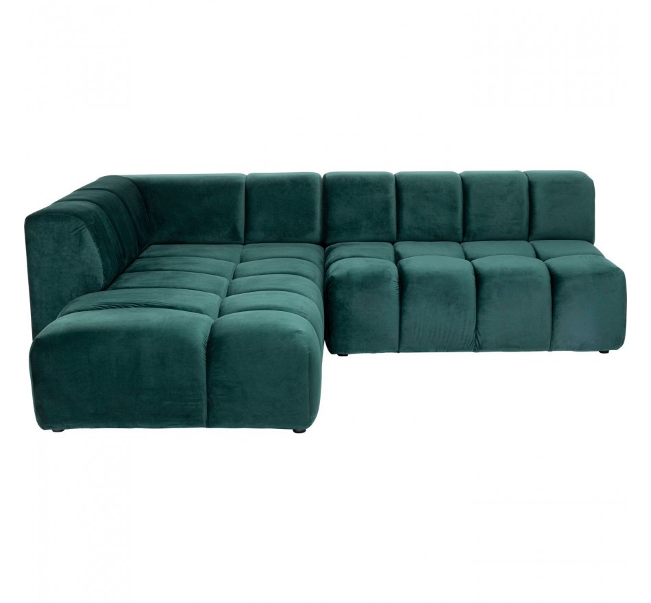 Hoekbank Belami donkergroen links Kare Design