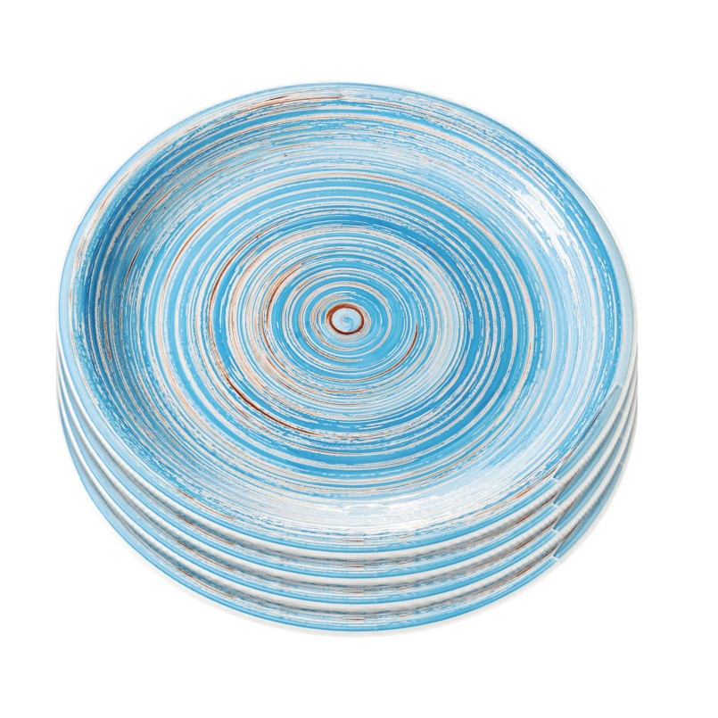 Assiette Swirl Blue 27cm 4/set Kare Design